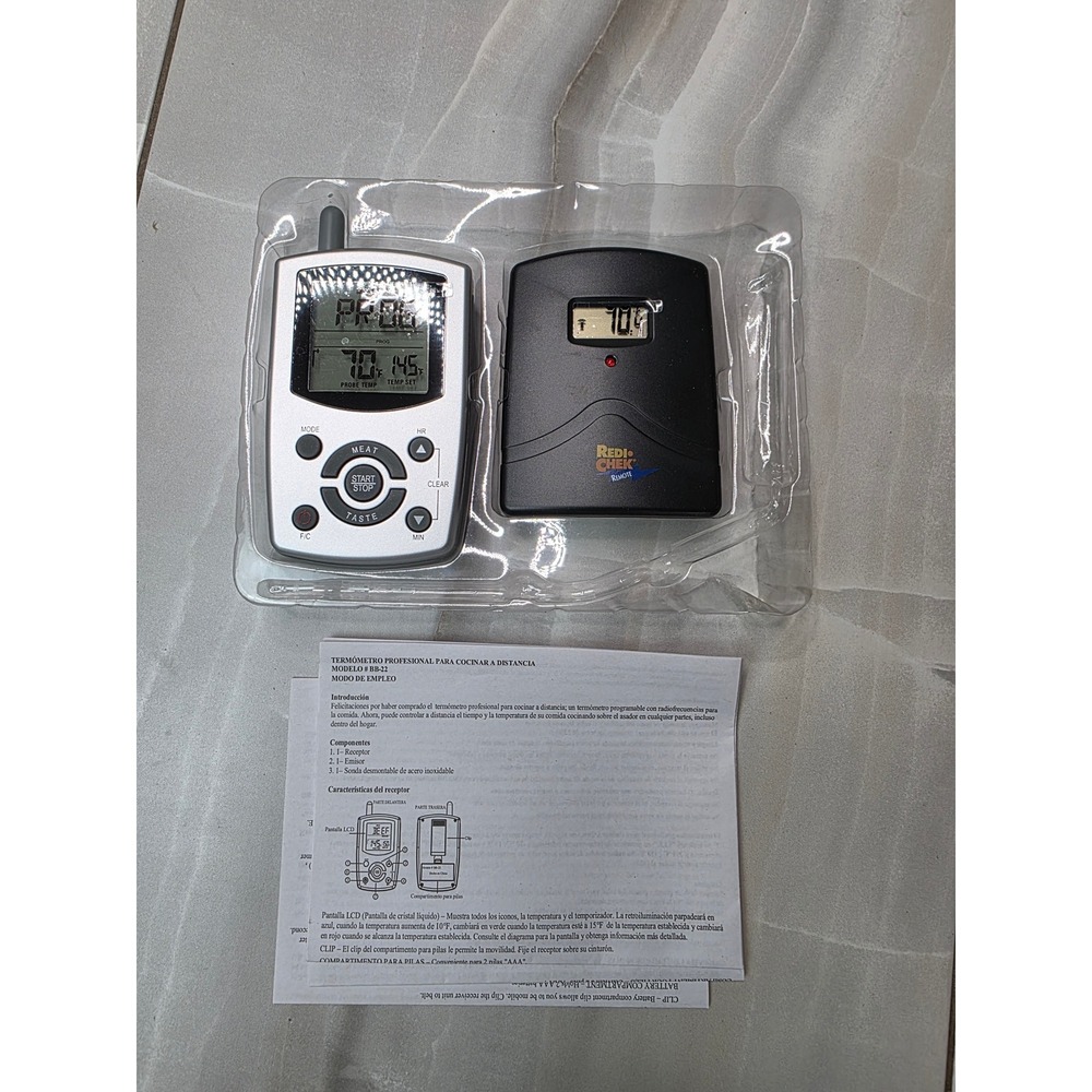 Maverick Redi-Chek Remote Professional Cooking Thermometer BB-22 Wireless BBQ K1